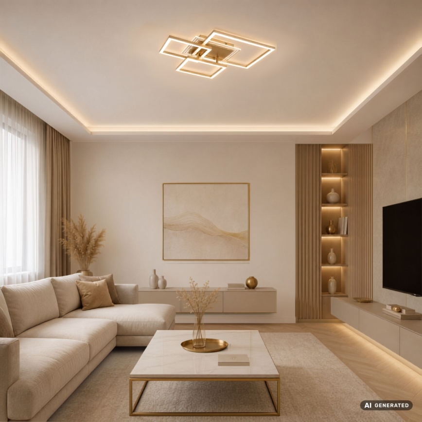 Rabalux - LED lubinis šviestuvas LED/40W/230V 3000K 50x50 cm auksinis
