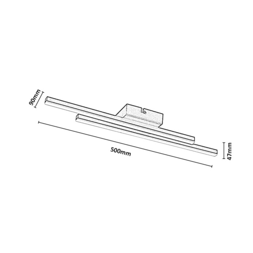 Rabalux - Lubinis LED šviestuvas LED/12W/230V 4000K juoda