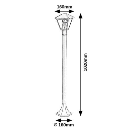 Rabalux - Lauko lempa 1xE27/40W/230V IP44