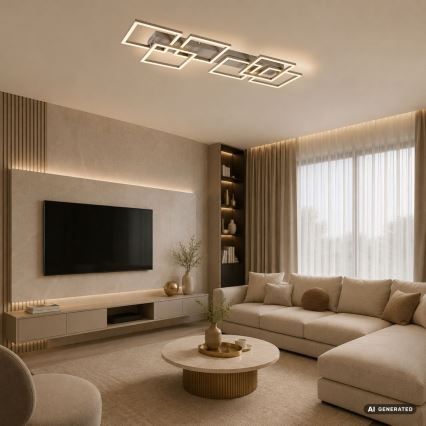 Rabalux - LED Reguliuojamas lubinis šviestuvas LED/40W/230V 3000-6500K 33x100 cm smėlio spalvos + su nuotoliniu pulteliu