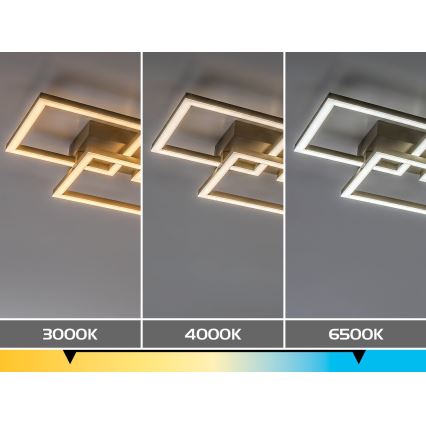 Rabalux - LED Reguliuojamas lubinis šviestuvas LED/40W/230V 3000-6500K 33x100 cm smėlio spalvos + su nuotoliniu pulteliu