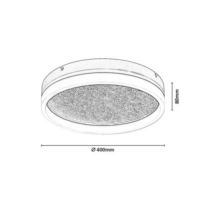 Rabalux - Dimeriuojamas LED lubinis šviestuvas LED/24W/230V 3000-6500K skersmuo 40 cm smėlinis + nuotolinio valdymo pultas