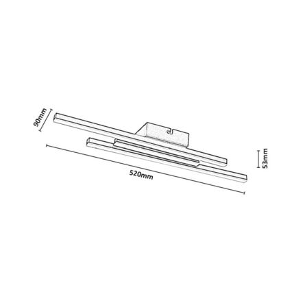 Rabalux - LED lubinis šviestuvas LED/18W/230V 3000K juodas