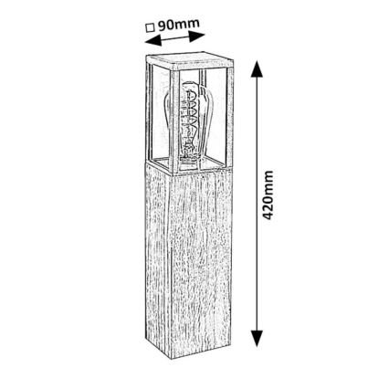 Rabalux - Lauko lempa 1xE27/60W/230V IP44