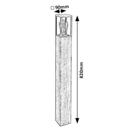 Rabalux - Lauko lempa 1xE27/60W/230V IP44