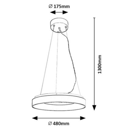 Rabalux - LED reguliuojamas pakabinamas šviestuvas su kabeliu LED/38W/230V 3000-6500K baltas + nuotolinio valdymo pultas