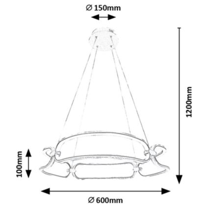 Rabalux - LED Pakabinamas sietynas LED/67W/230V 4000K