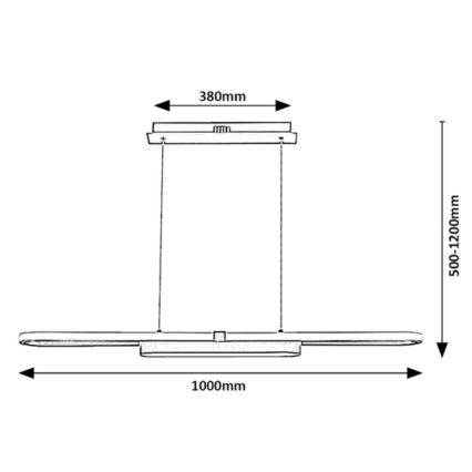 Rabalux - LED Pakabinamas sietynas LED/48W/230V 4000K juoda