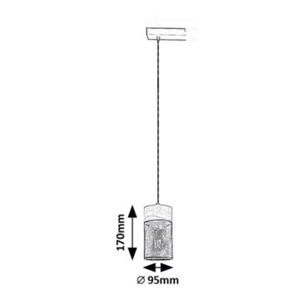 Rabalux - Pakabinamas šviestuvas su kabeliu 1xE27/25W/230V, bukas