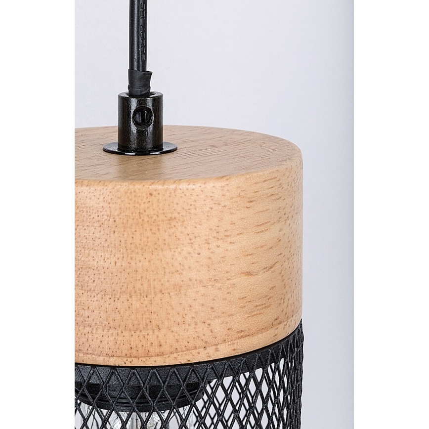 Rabalux - Pakabinamas šviestuvas su kabeliu 3xE27/25W/230V, ąžuolo spalvos