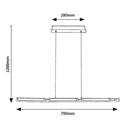 Rabalux - LED Pakabinamas sietynas LED/30W/230V 3000K