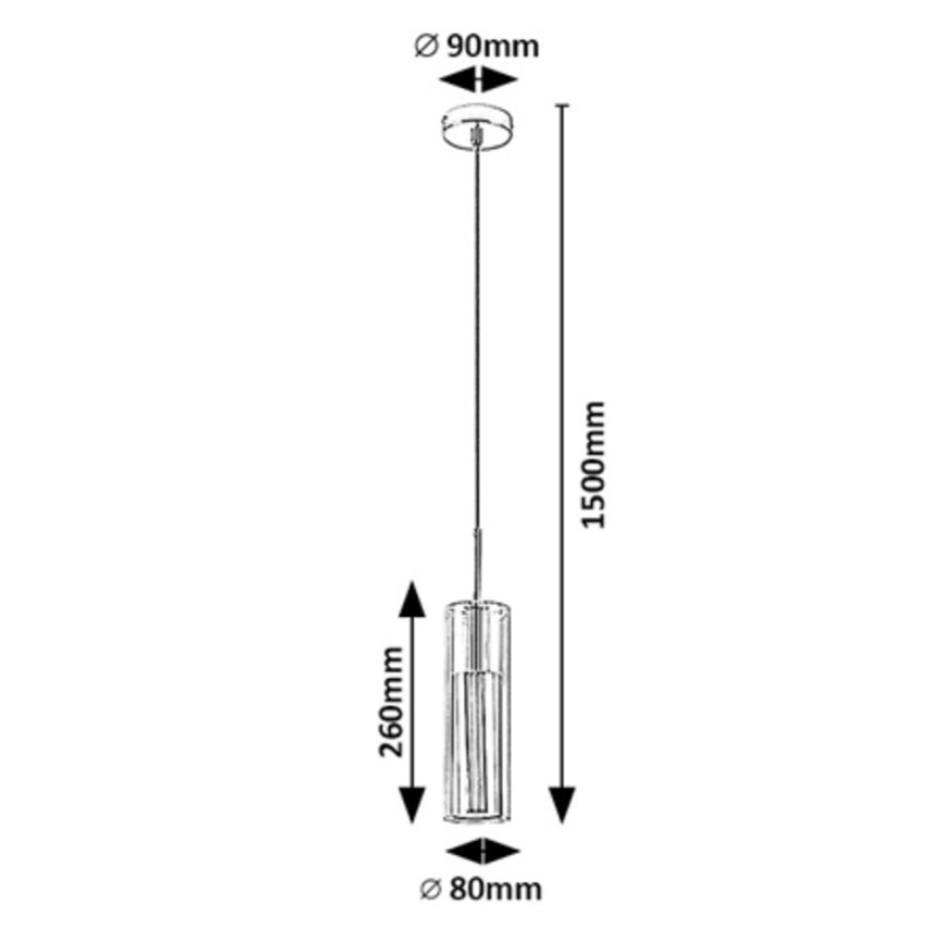 Rabalux - Pakabinamas sietynas 1xGU10/50W/230V permatoma/juoda