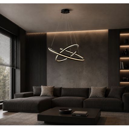 Rabalux - reguliuojamo ryškumo LED pakabinamas šviestuvas su laidu LED/80W/230V 3000-6500K juoda + nuotolinis valdymas