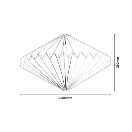 Rabalux - Abajūras liustrai, maks. 40 W, skersmuo 40 cm, baltas