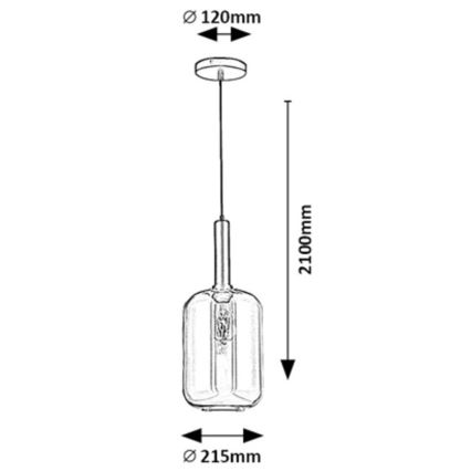 Rabalux - Pakabinamas šviestuvas su laidu 1xE27/40W/230V