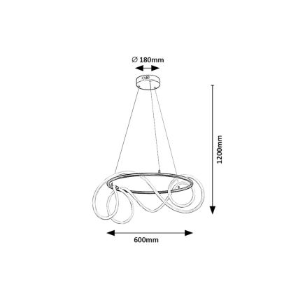 Rabalux - LED Pakabinamas sietynas LED/54W/230V