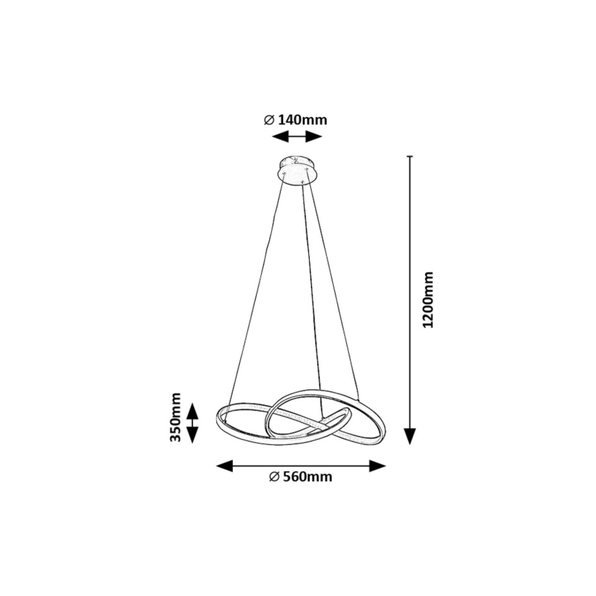 Rabalux - LED Pakabinamas sietynas LED/36W/230V 3000K auksas