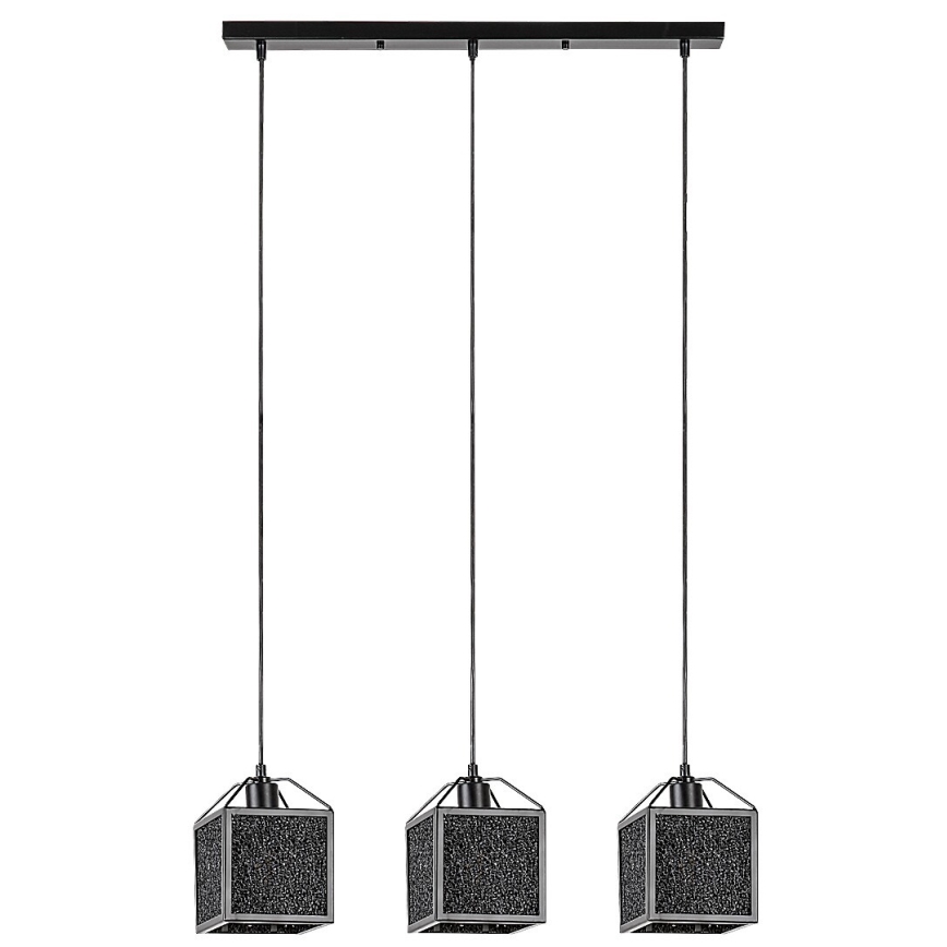Rabalux - Pakabinamas sietynas 3xE27/40W/230V juoda