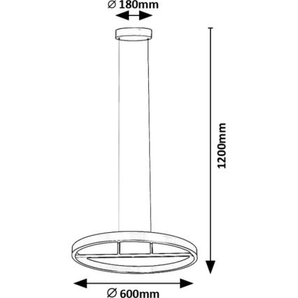 Rabalux - LED Pakabinamas sietynas LED/42W/230V auksas