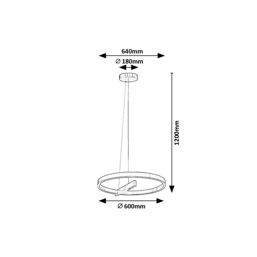 Rabalux - LED Pakabinamas sietynas LED/34W/230V matinis chromas