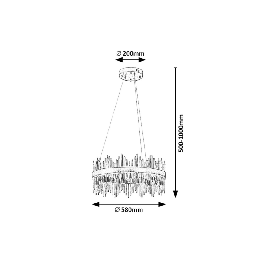Rabalux - LED Pakabinamas sietynas LED/36W/230V 3000/4000/6000K auksas