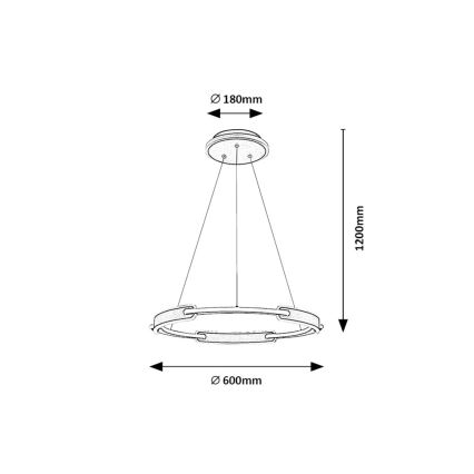 Rabalux - LED Pakabinamas sietynas LED/45W/230V 3000K/4000K