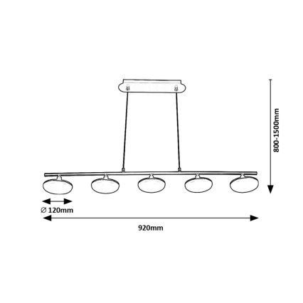 Rabalux - LED Pakabinamas sietynas 5xLED/4W/230V 3000K