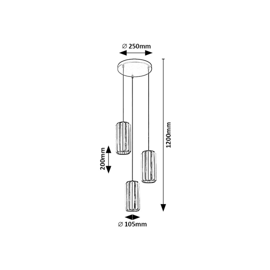 Rabalux - Pakabinamas sietynas 3xE27/40W/230V