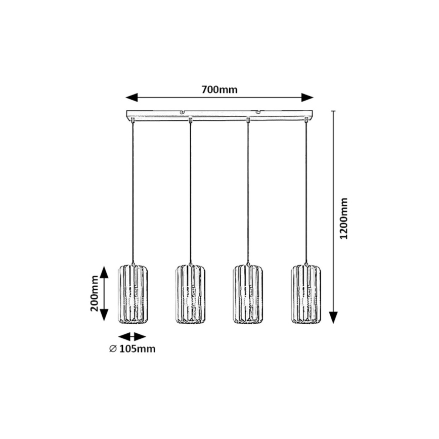 Rabalux - Pakabinamas sietynas 4xE27/40W/230V