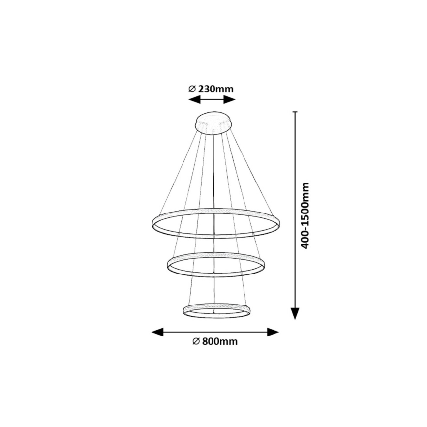 Rabalux - LED Pakabinamas sietynas LED/100W/230V 3000K