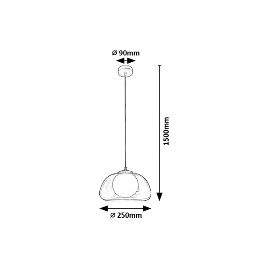 Rabalux - Pakabinamas sietynas 1xG9/5W/230V ruda/dūminis