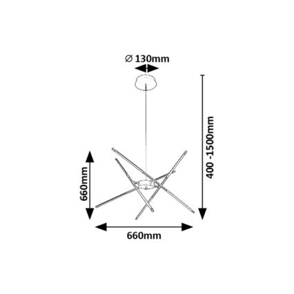 Rabalux - LED Pakabinamas sietynas LED/40W/230V 3000K auksas