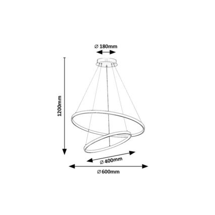 Rabalux - LED reguliuojama liustra ant laido LED/75W/230V 3000-6500K + nuotolinis valdymas