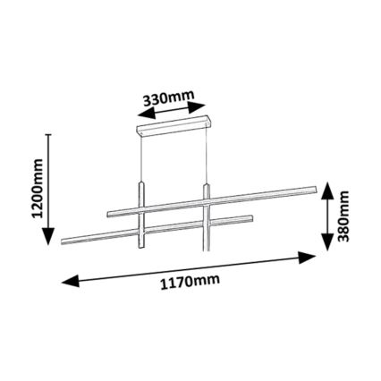Rabalux - LED Pakabinamas sietynas LED/40W/230V 3000K