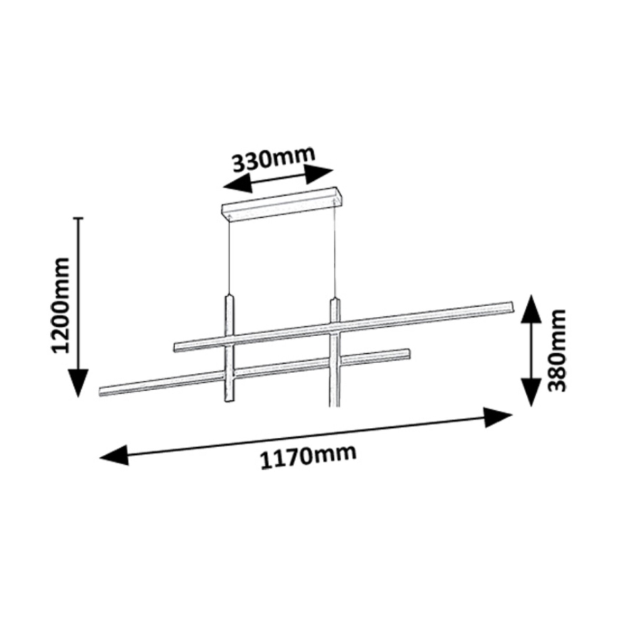 Rabalux - LED Pakabinamas sietynas LED/40W/230V 3000K