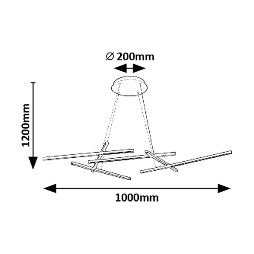 Rabalux - LED Reguliuojamas pakabinamas sietynas LED/40W/230V 3000-6500K + nuotolinio valdymo pultas