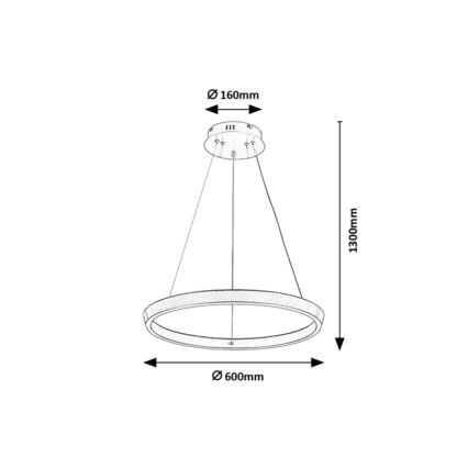 Rabalux - LED reguliuojamas pakabinamas šviestuvas ant laido LED/70W/230V 3000-6500K + nuotolinis valdymas