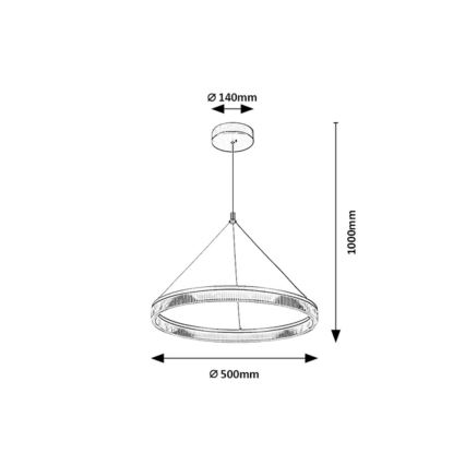 Rabalux - Dimeriuojamas LED pakabinamas šviestuvas ant laido LED/24W/230V 3000-6500K + nuotolinis valdymas