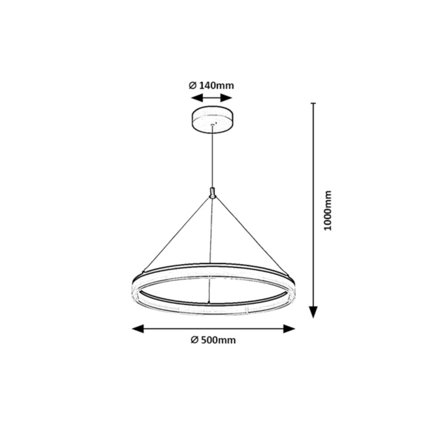 Rabalux - LED reguliuojamas pakabinamas šviestuvas ant laido LED/24W/230V 3000-6500K + su nuotoliniu valdymu