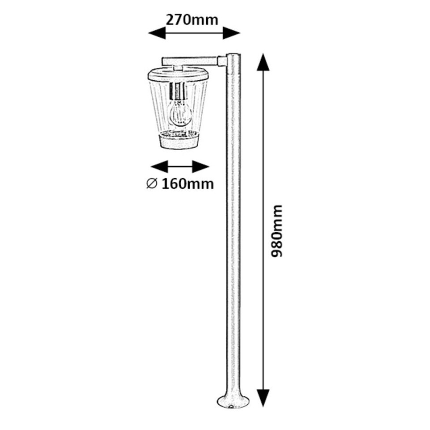 Rabalux - Lauko lempa 1xE27/40W/230V IP44