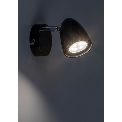 Rabalux - Sieninis akcentinis šviestuvas 1xGU10/5W/230V juoda