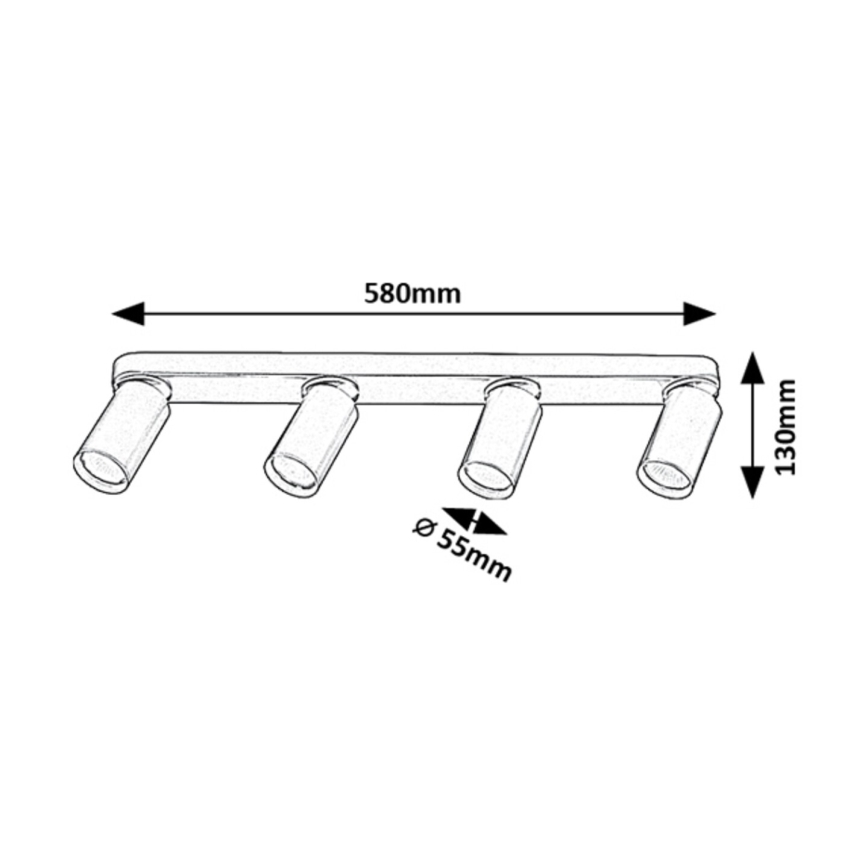 Rabalux - Akcentinis apšvietimas 4xGU10/5W/230V auksas