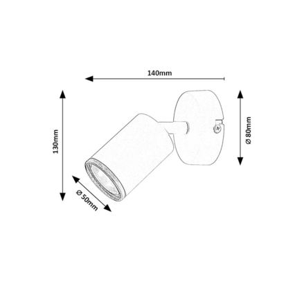 Rabalux - Sieninis kryptinis šviestuvas 1xGU10/15W/230V baltas