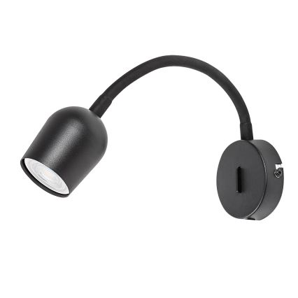 Rabalux - Sieninis kryptinis šviestuvas 1xGU10/15W/230V juodas