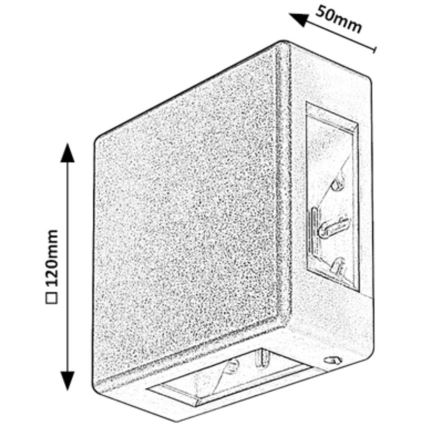 Rabalux - LED Lauko sieninis šviestuvas LED/6W/230V IP54 juodas