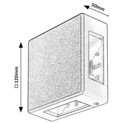 Rabalux - LED Lauko sieninis šviestuvas LED/6W/230V IP54 juodas