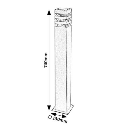 Rabalux - Lauko lempa 1xE27/12W/230V IP44