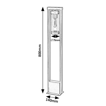 Rabalux - Lauko lempa 1xE27/12W/230V IP44