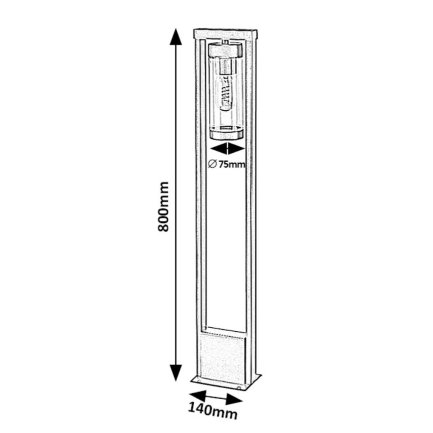 Rabalux - Lauko lempa 1xE27/12W/230V IP44