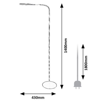 Rabalux - LED reguliuojama lietimui jautri pastatoma lempa LED/10W/230V 3000-6000K juoda